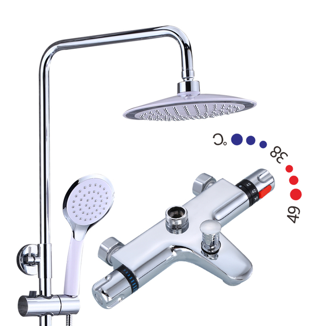 Brass Thermostatic Shower Sets Hot And Cold Mixer Faucet Bathtub Shower System
